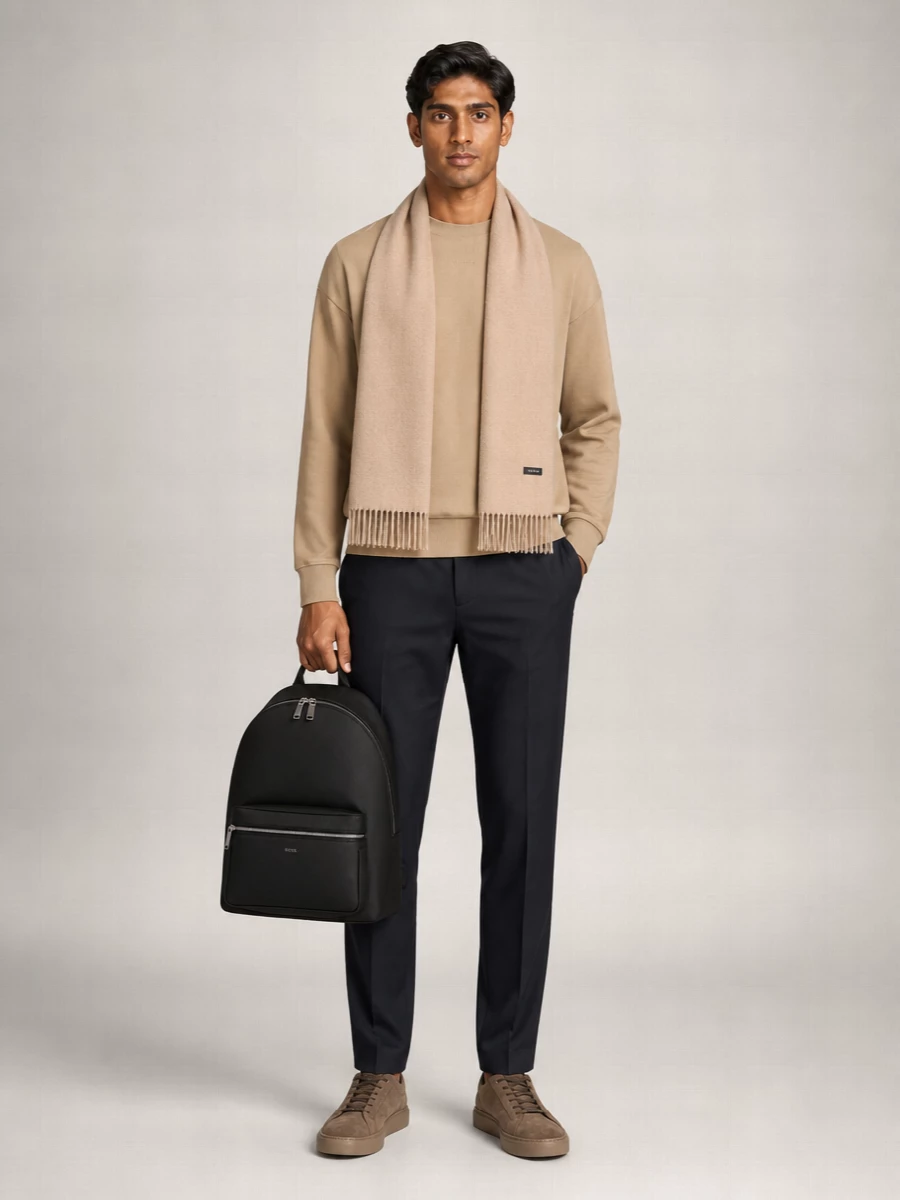 Boss Cotton Regular-Fit Crew-Neck Sweatshirt