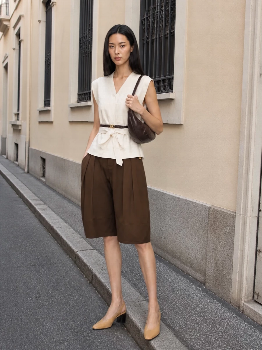 Lemaire bermuda ivory top suede mules