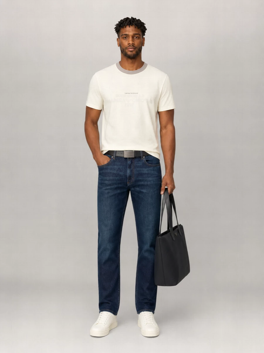 Emporio Armani Logo Embroidered T-Shirt