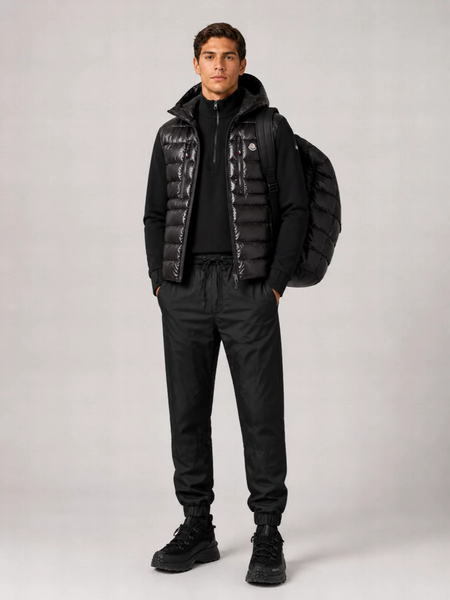 Moncler down hooded puffer jacket