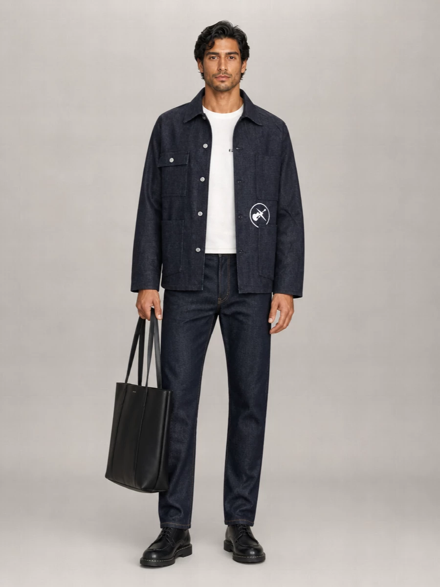 A.p.c. Denim Single Breasted Coat