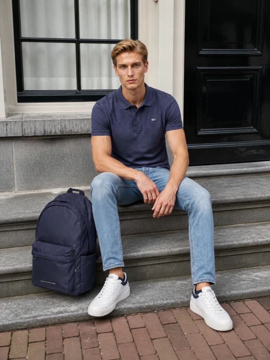 Tommy hilfiger polo diesel jeans white sneakers