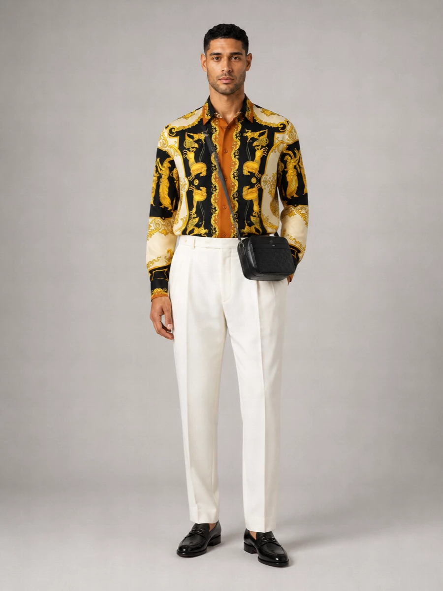 Versace Printed Silk Shirt