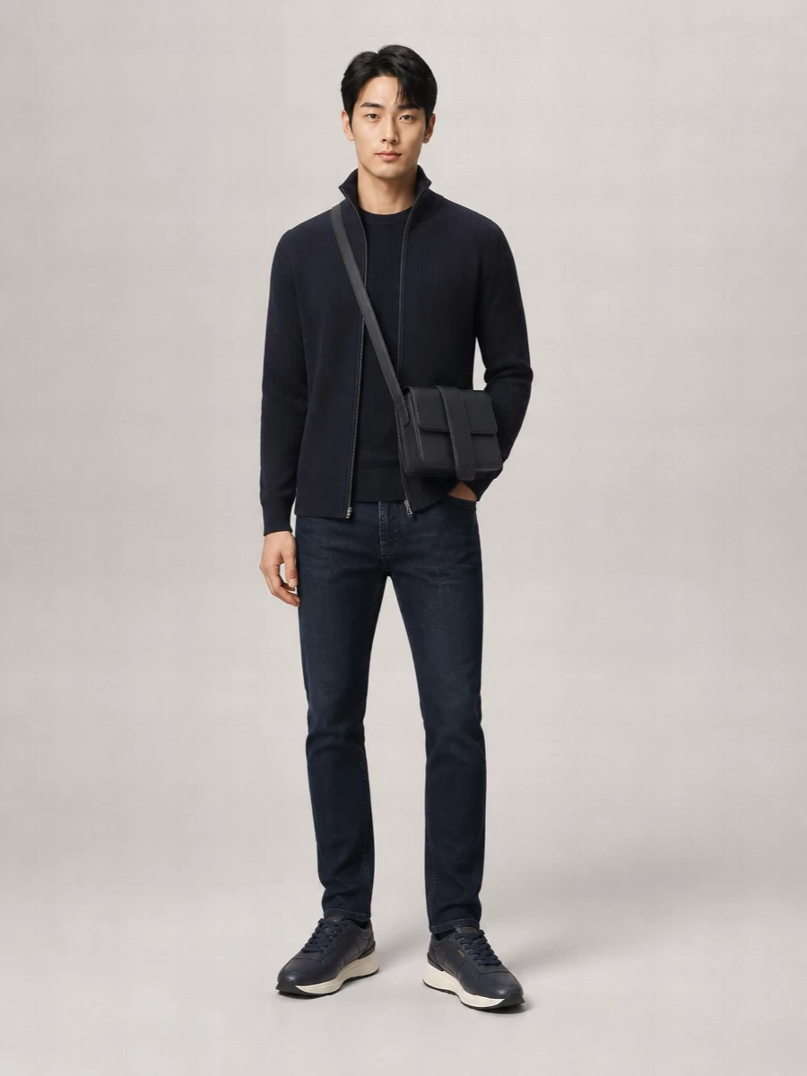 Closed Cashmere Blend Crewneck Lightweight Jacket