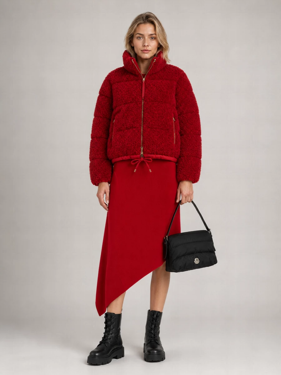 Moncler bouclé down jacket