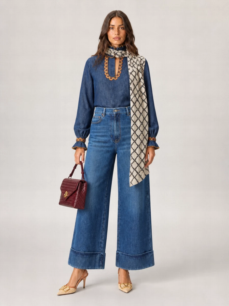 Valentino Garavani Denim Blouse
