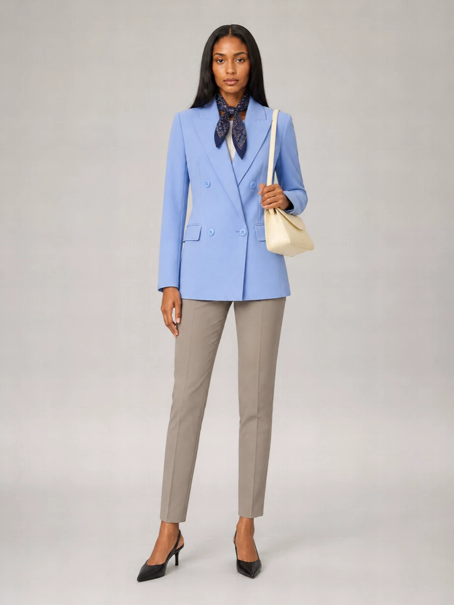 S Max Mara Wool Double-Breasted Blazer