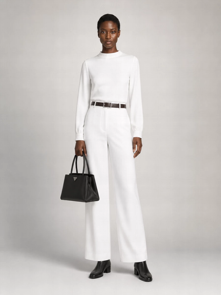 Giorgio Armani Silk Wide-Leg Trousers