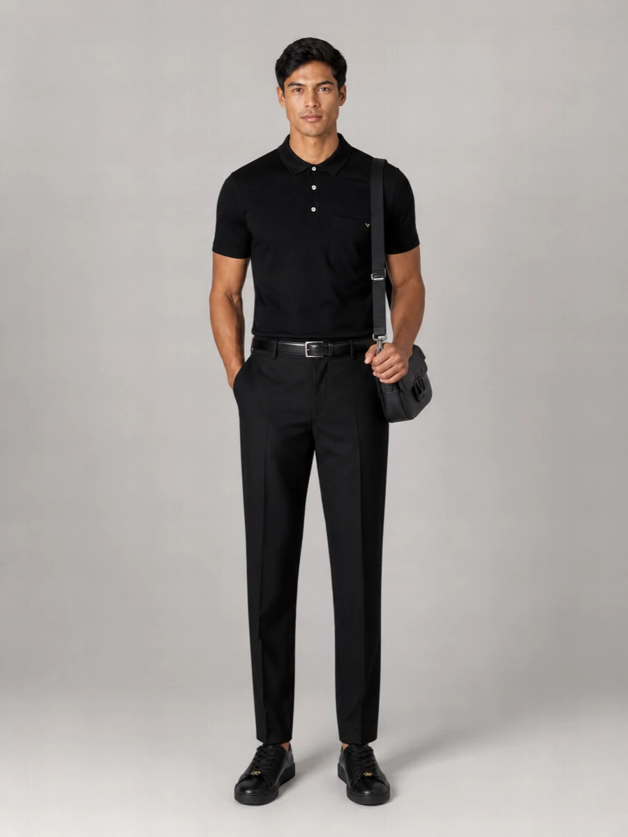 Valentino Cotton Piqué Short-Sleeve Polo Shirt