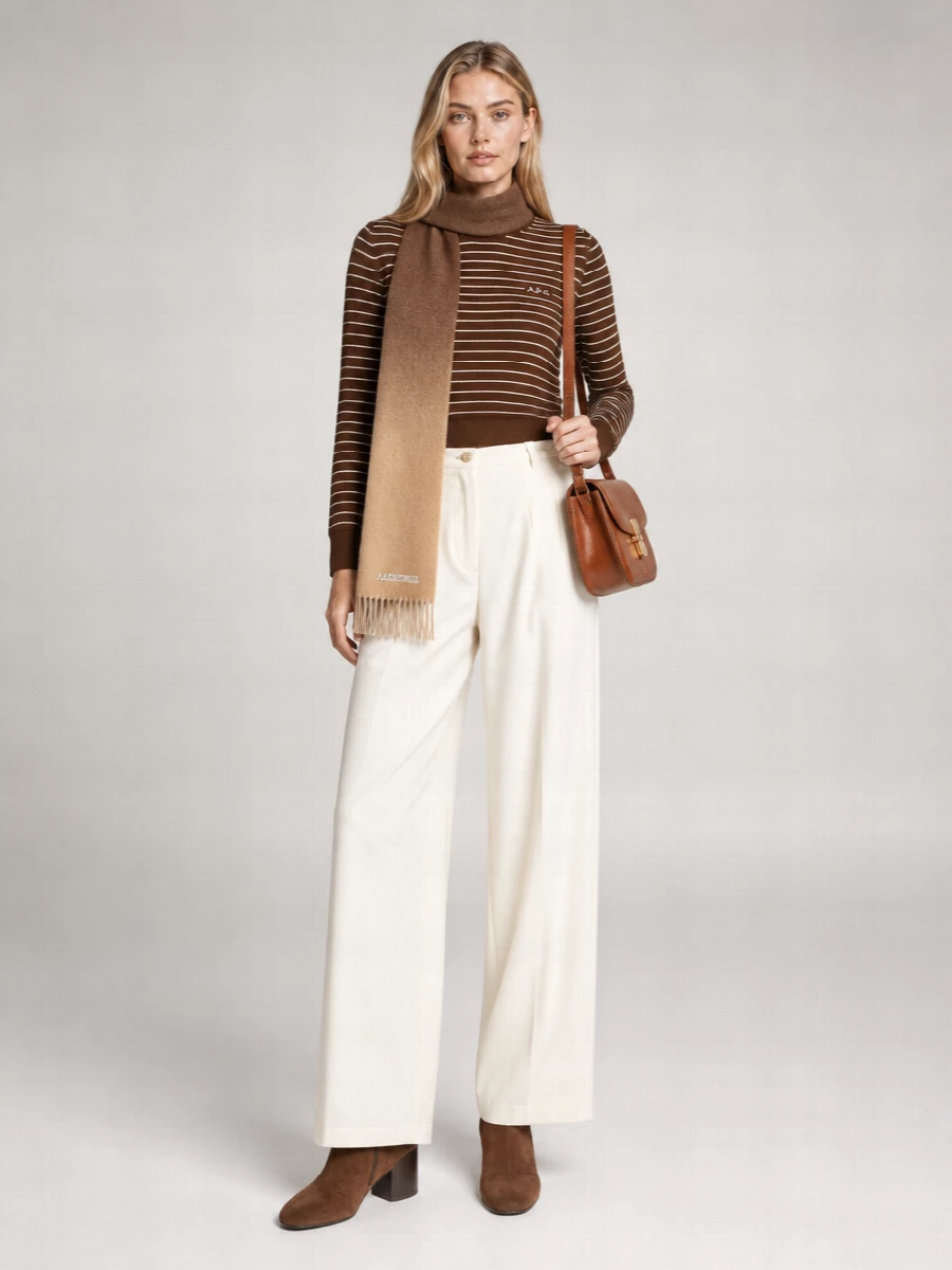 A.p.c. Striped Logo-Trim Sweater
