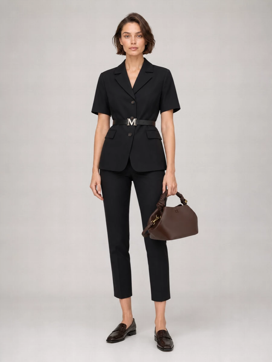 Ganni Stretch Cotton Blazer