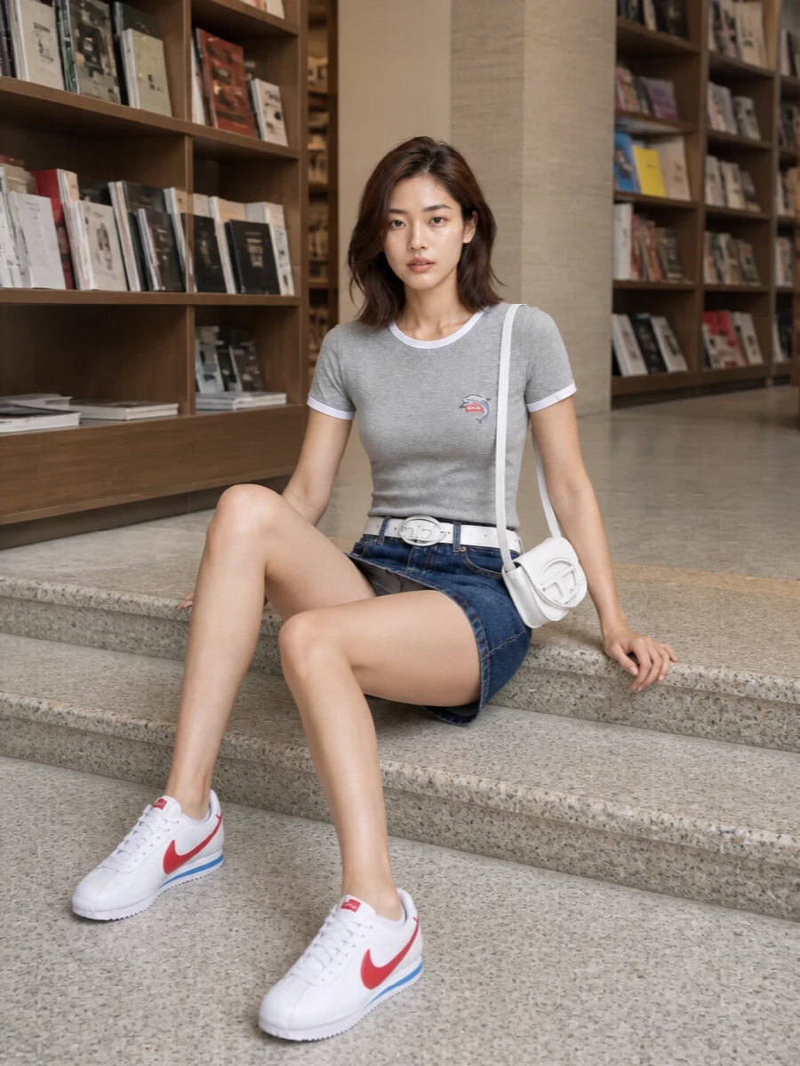 Diesel ringer tee denim mini nike sneakers