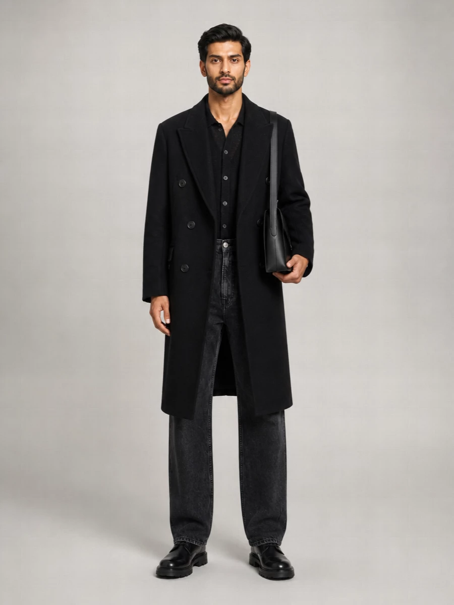 Our Legacy Mohair Wool Double-Breasted Coat