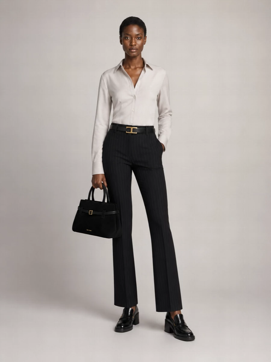 The Andamane Embroidered Twill Suit Trousers