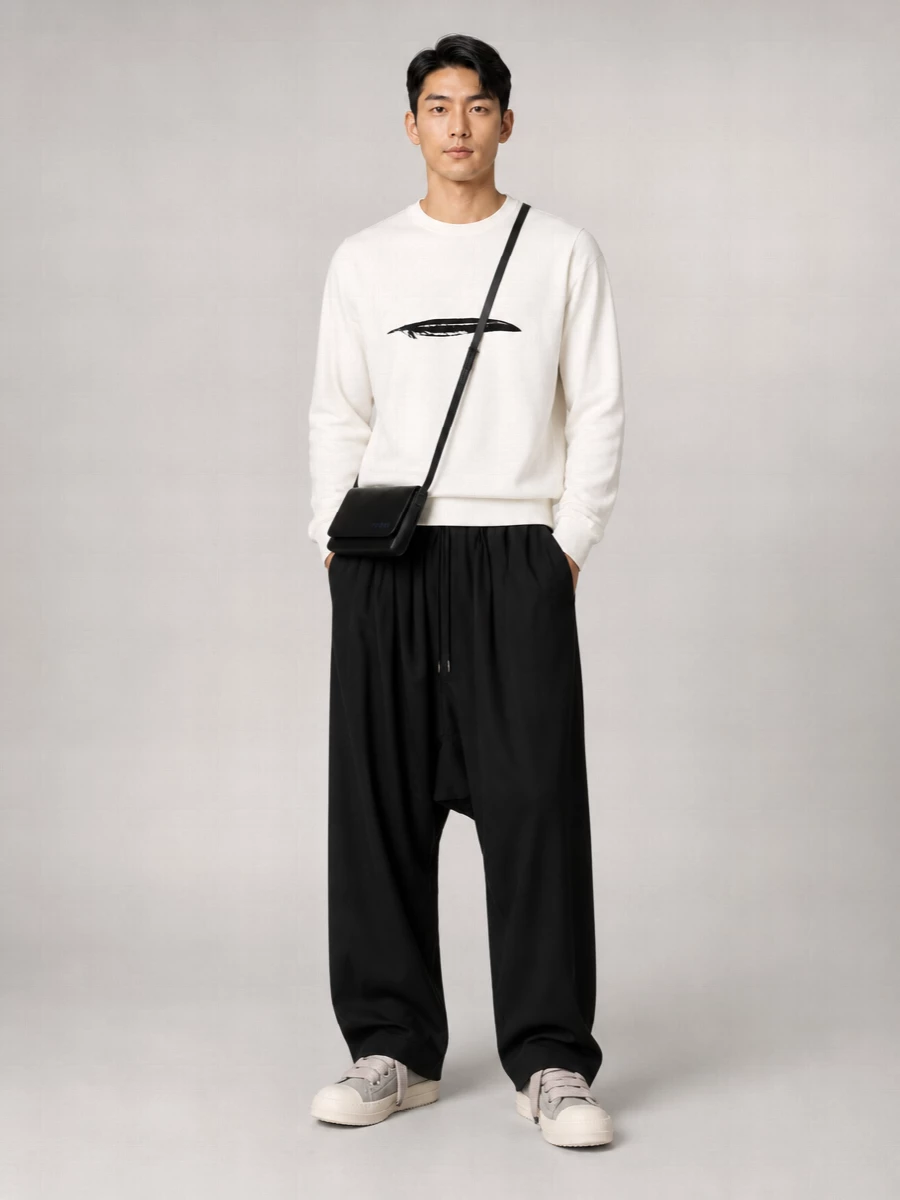 Rick Owens Leather Jumbo Lace Low-Top Sneakers