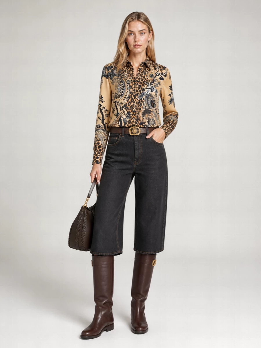 Etro Jacquard Baggy Jeans