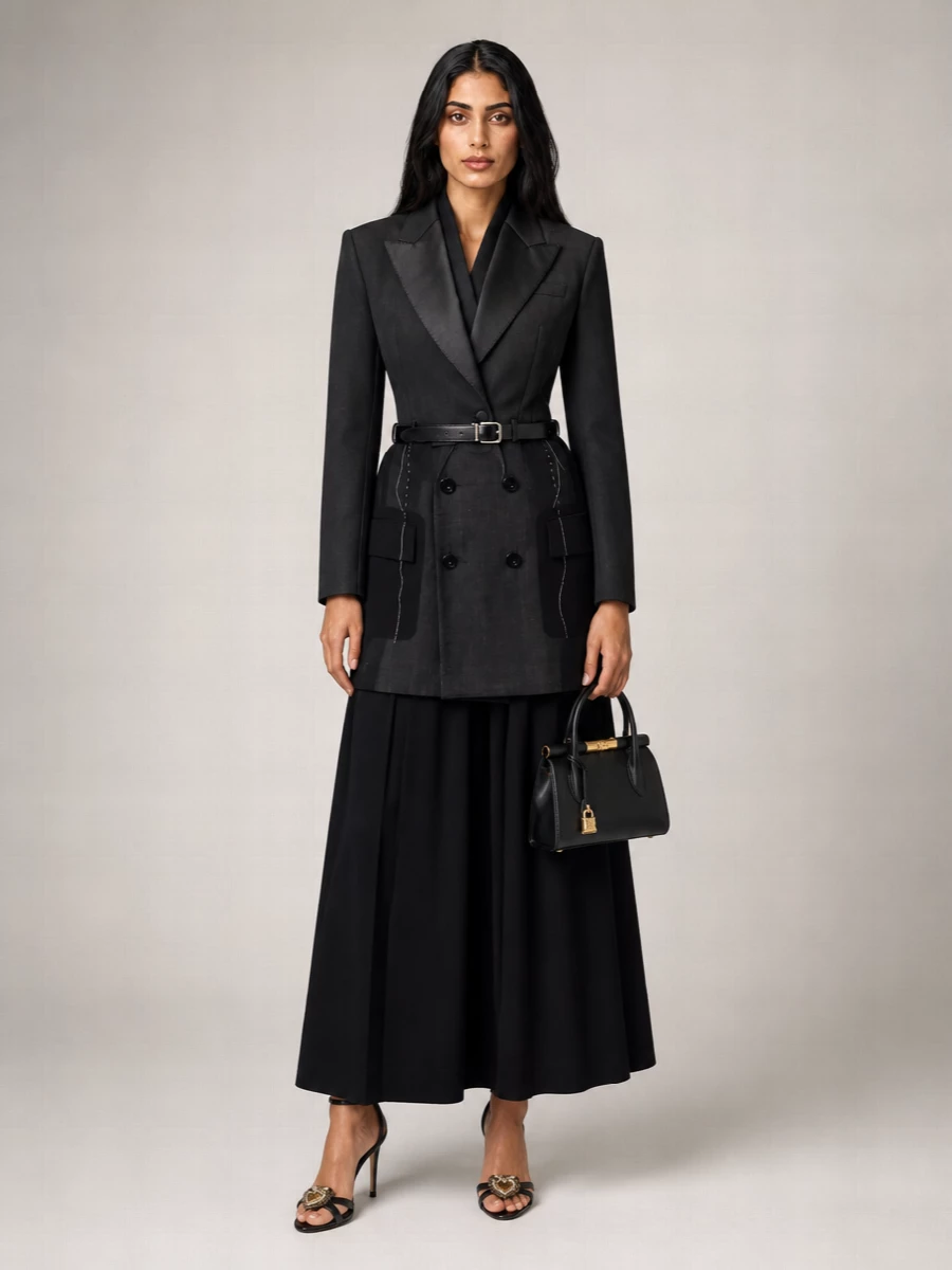 Dolce&Gabbana Wool Silk Double-Breasted Blazer