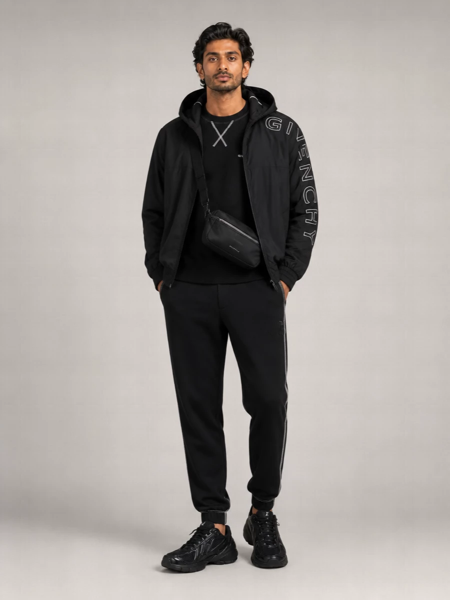 Givenchy Hooded Jacket With Elasticated Cuffs And Side Pockets