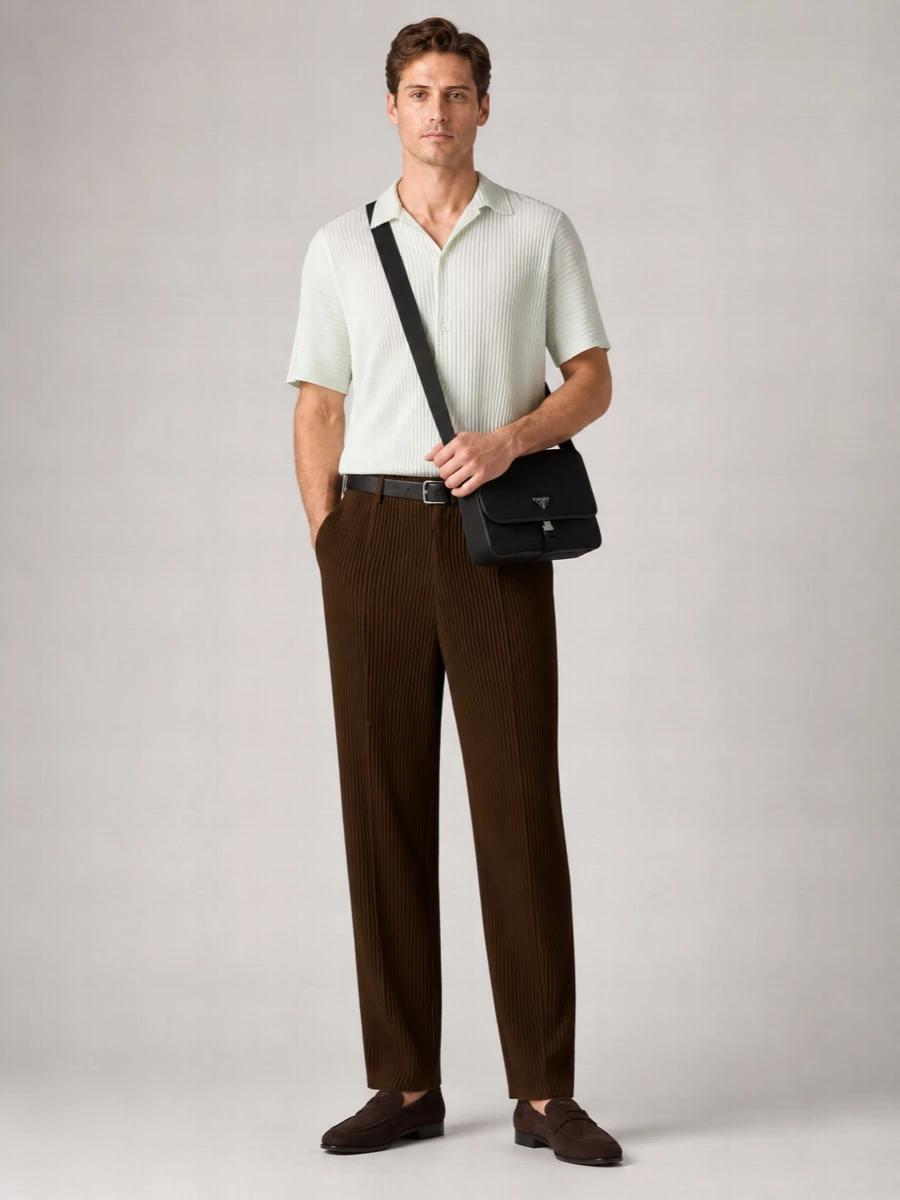 Homme Plisse Issey Miyake Pleated Straight-Leg Trousers