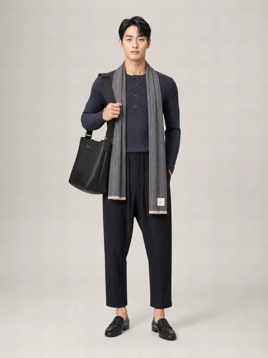 Uma Wang Cashmere Henley Jumper