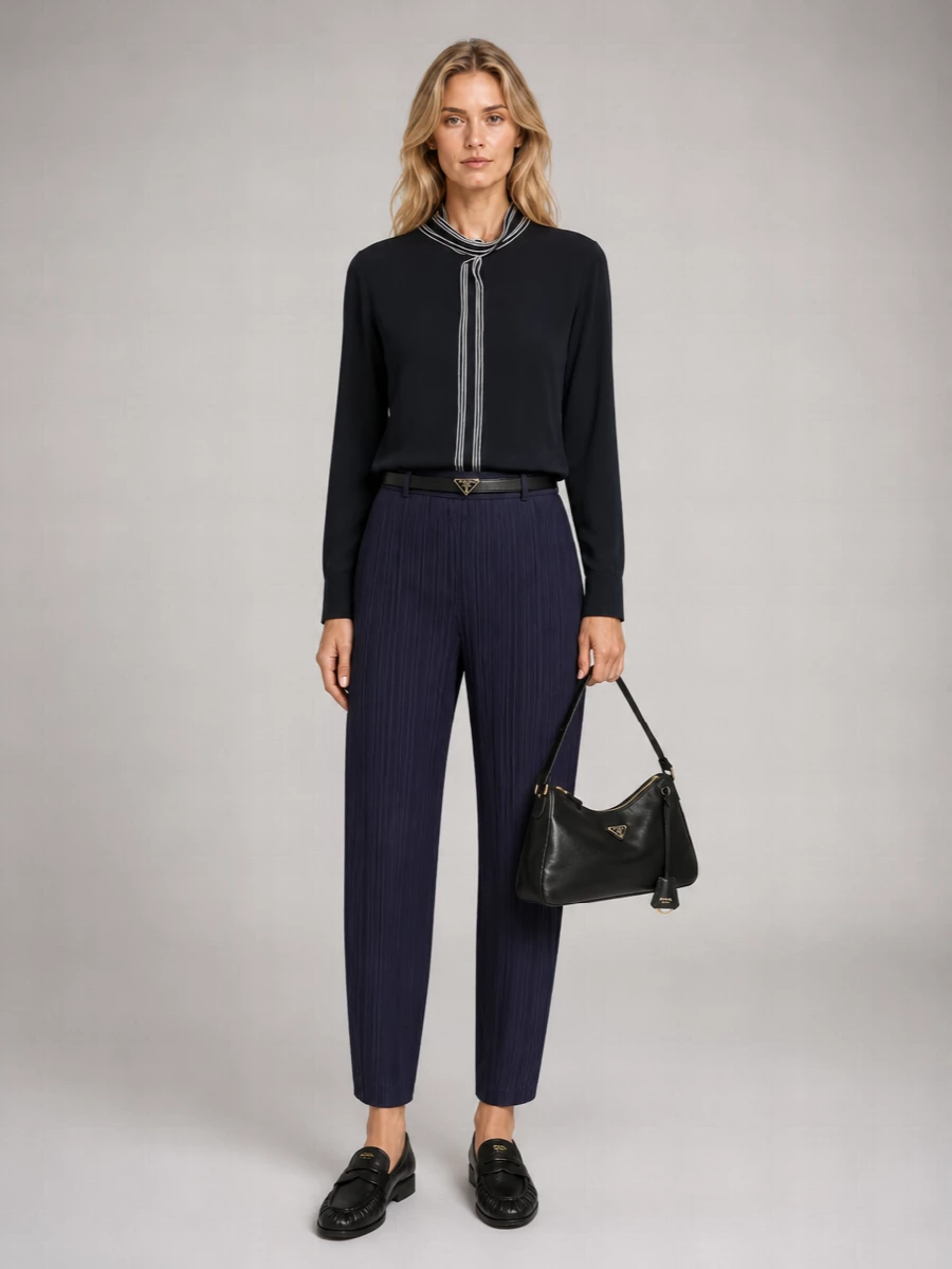 Pleats Please Issey Miyake Straight Trousers