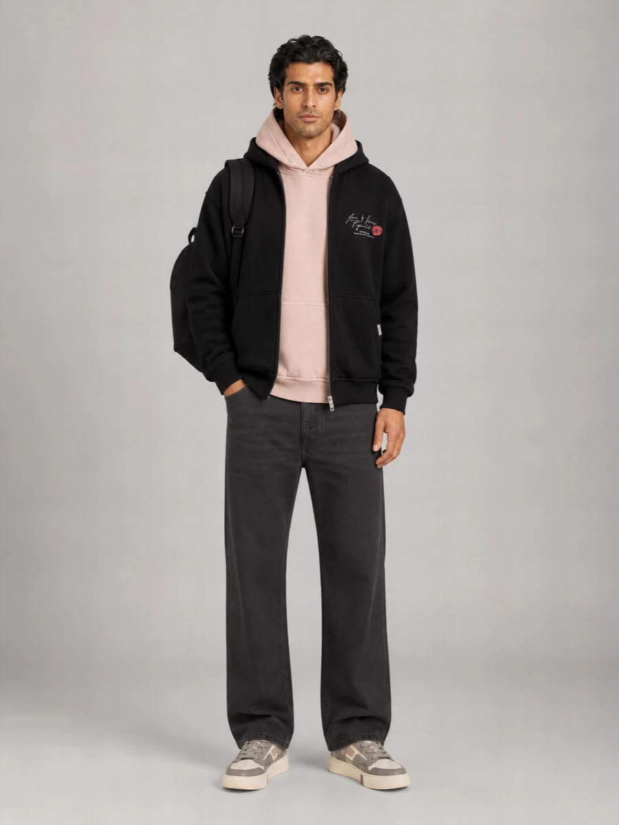 Represent Cotton Relaxed Fit Hooded Jacket