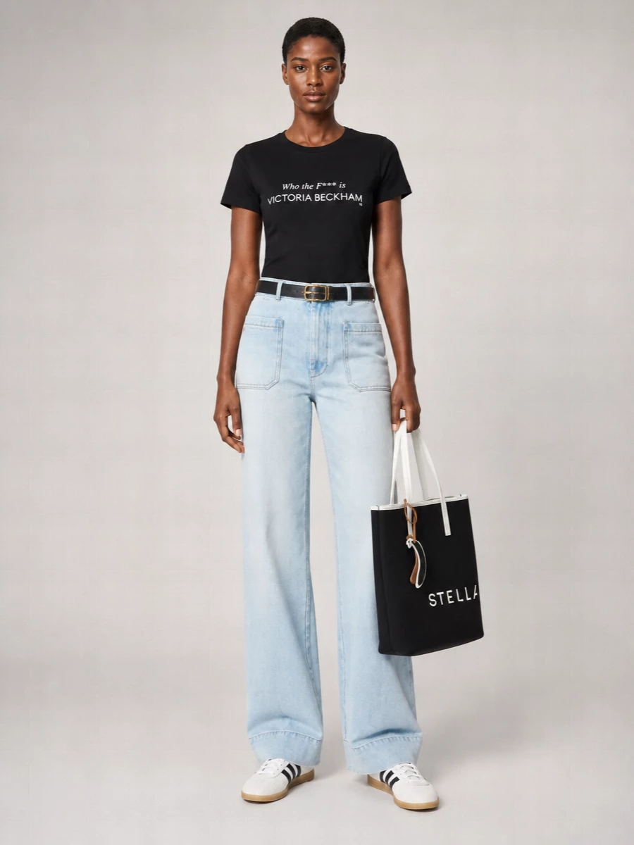 Victoria Beckham Organic Cotton Printed T-Shirt