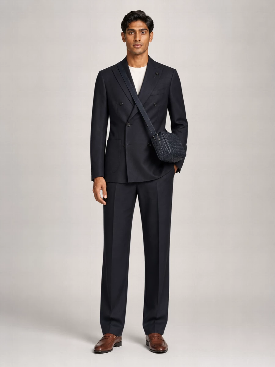 Boglioli Virgin Wool Double-Breasted Blazer