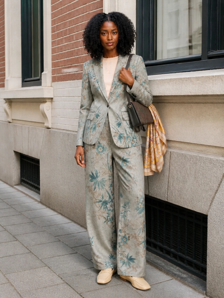 Forte forte floral trousers etro paisley bag