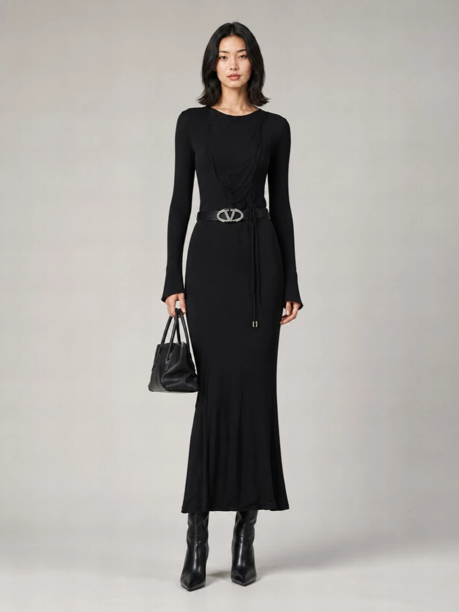 The Attico Viscose Maxi Dress