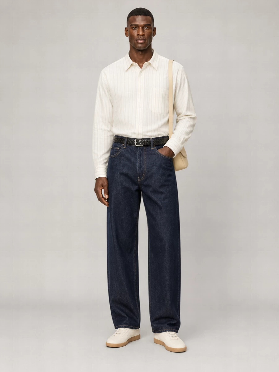 Auralee Striped Silk Shirt