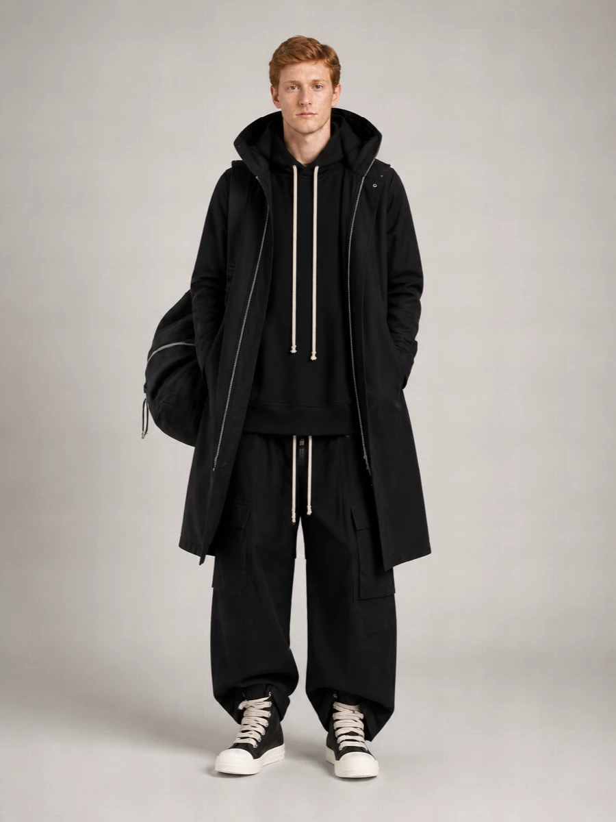 Rick Owens Cotton Oversized Padded Parka