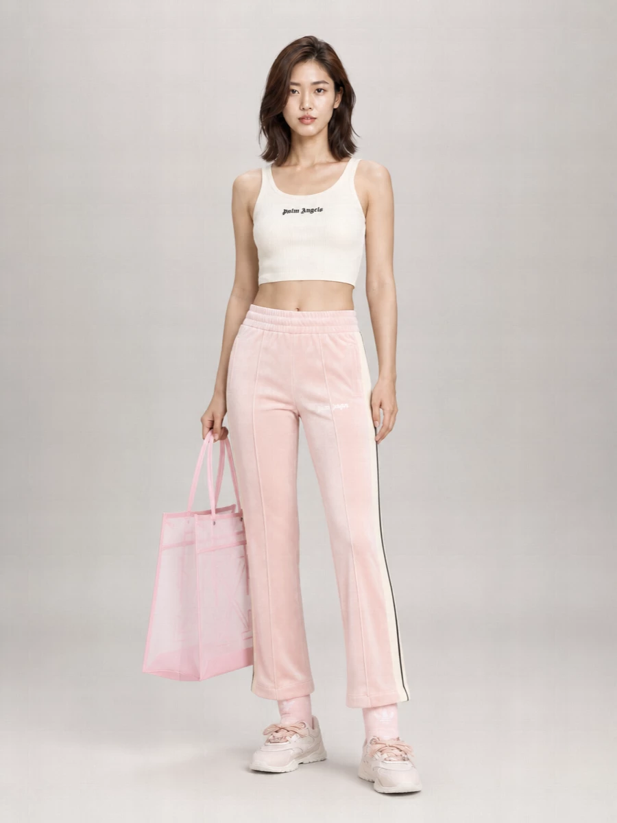 Pinko Leather Mesh Low-Top Sneakers