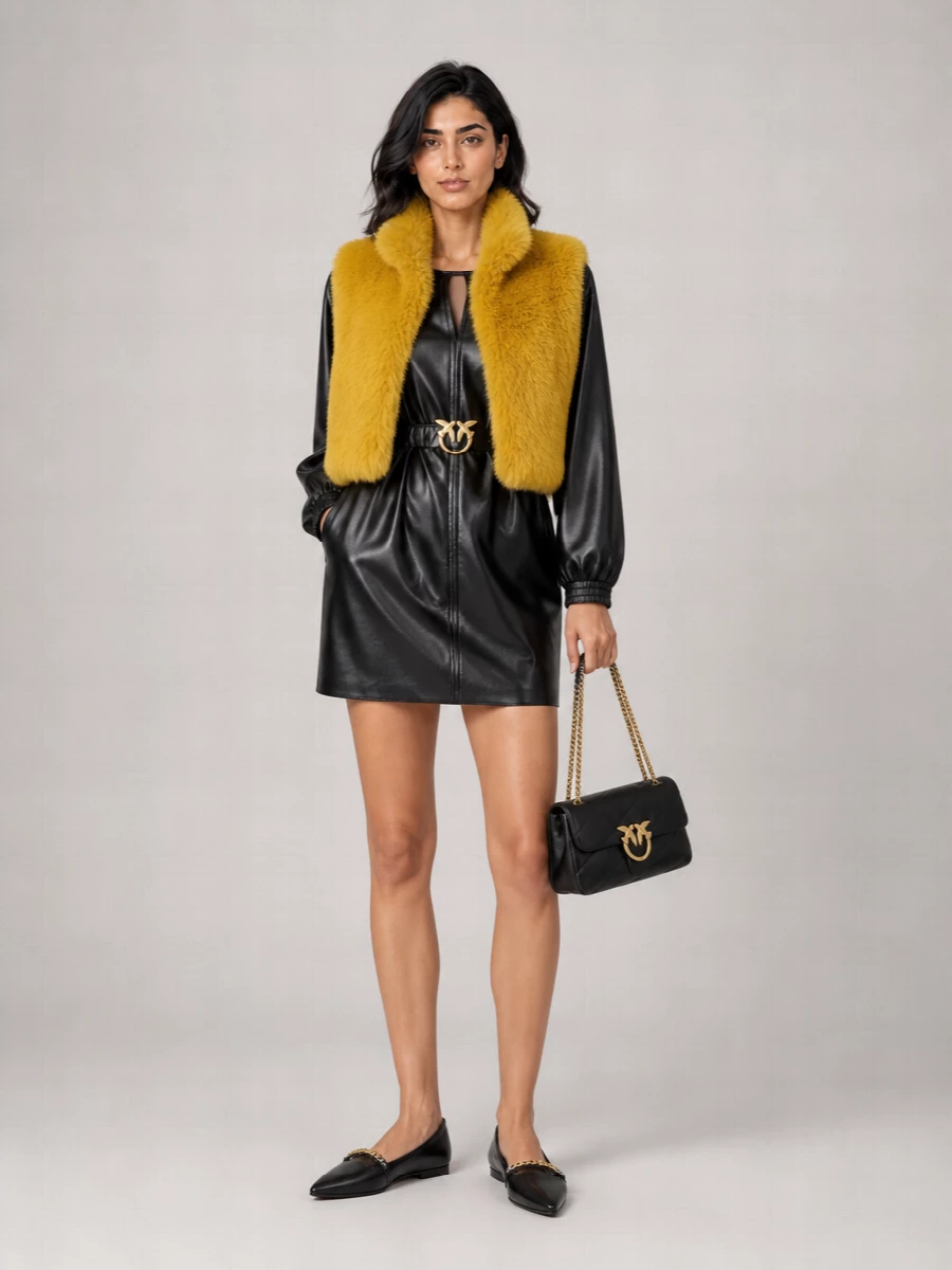 Pinko Faux Fur Gilet