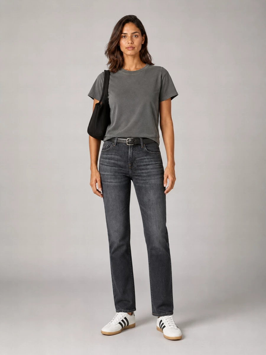 7 For All Mankind Denim Mid-Rise Bootcut Jeans