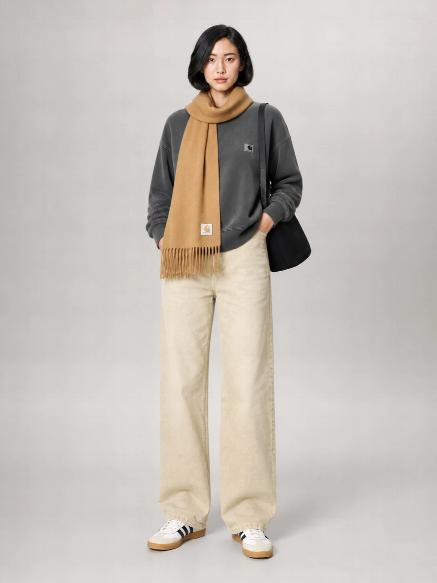 Carhartt Wip Crew Neck Sweatshirt With Ribbed Cuffs And Hem