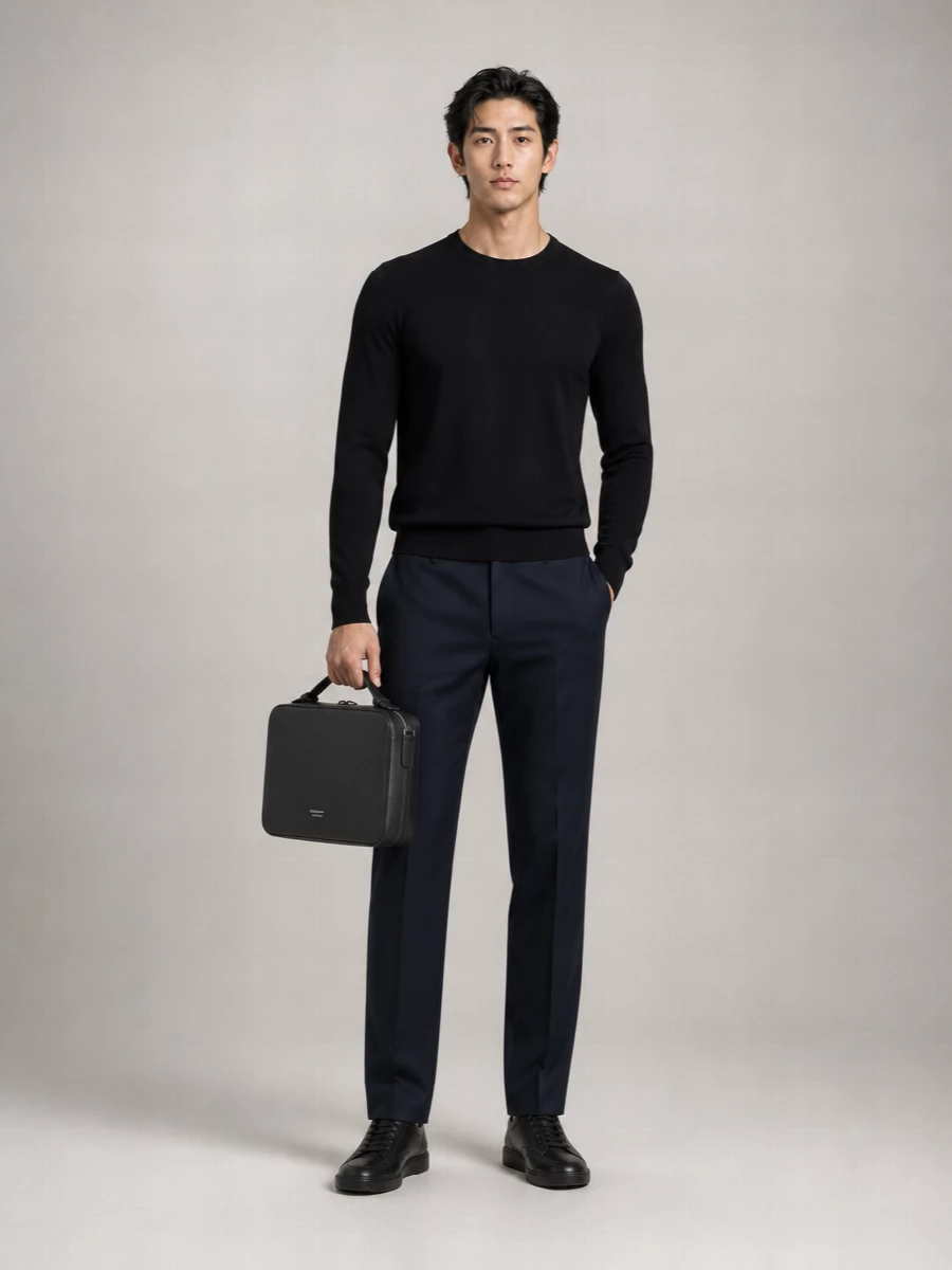 Giorgio Armani Timeless Crewneck Sweater With Long Sleeves