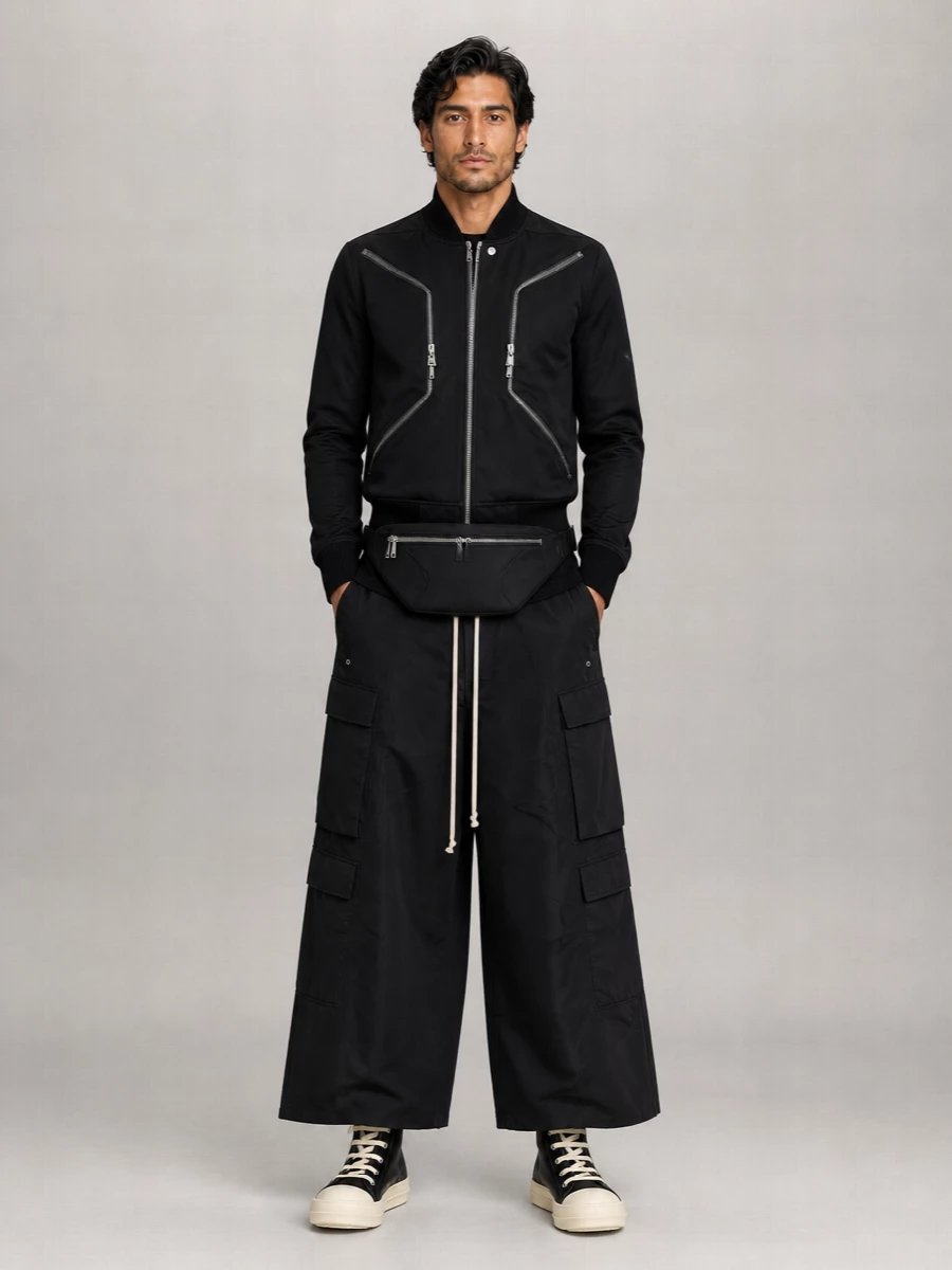 Rick Owens Polyester Oversized Bomber Jacket