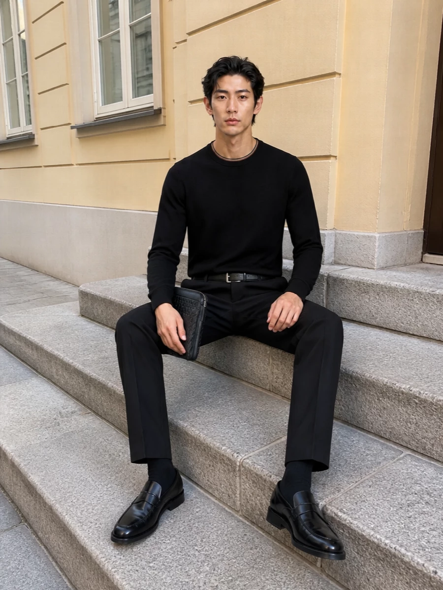 Paul smith trousers black knit tods loafers