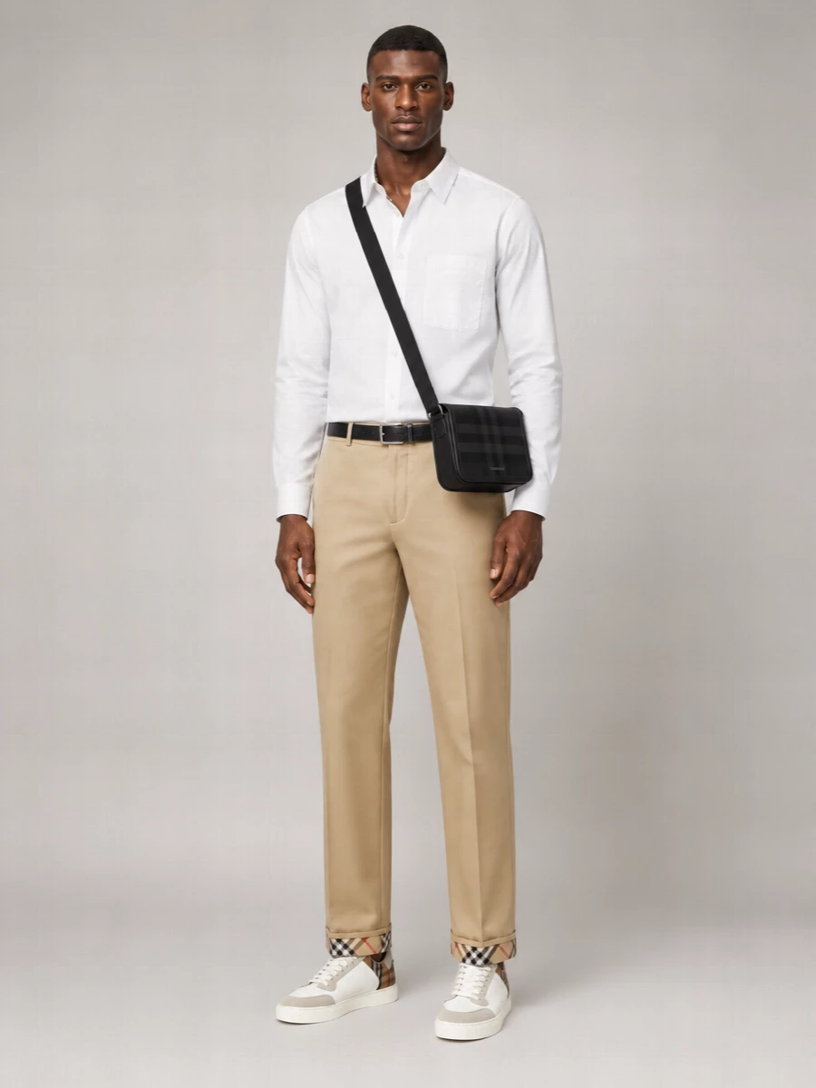Burberry Cotton Straight-Leg Trousers