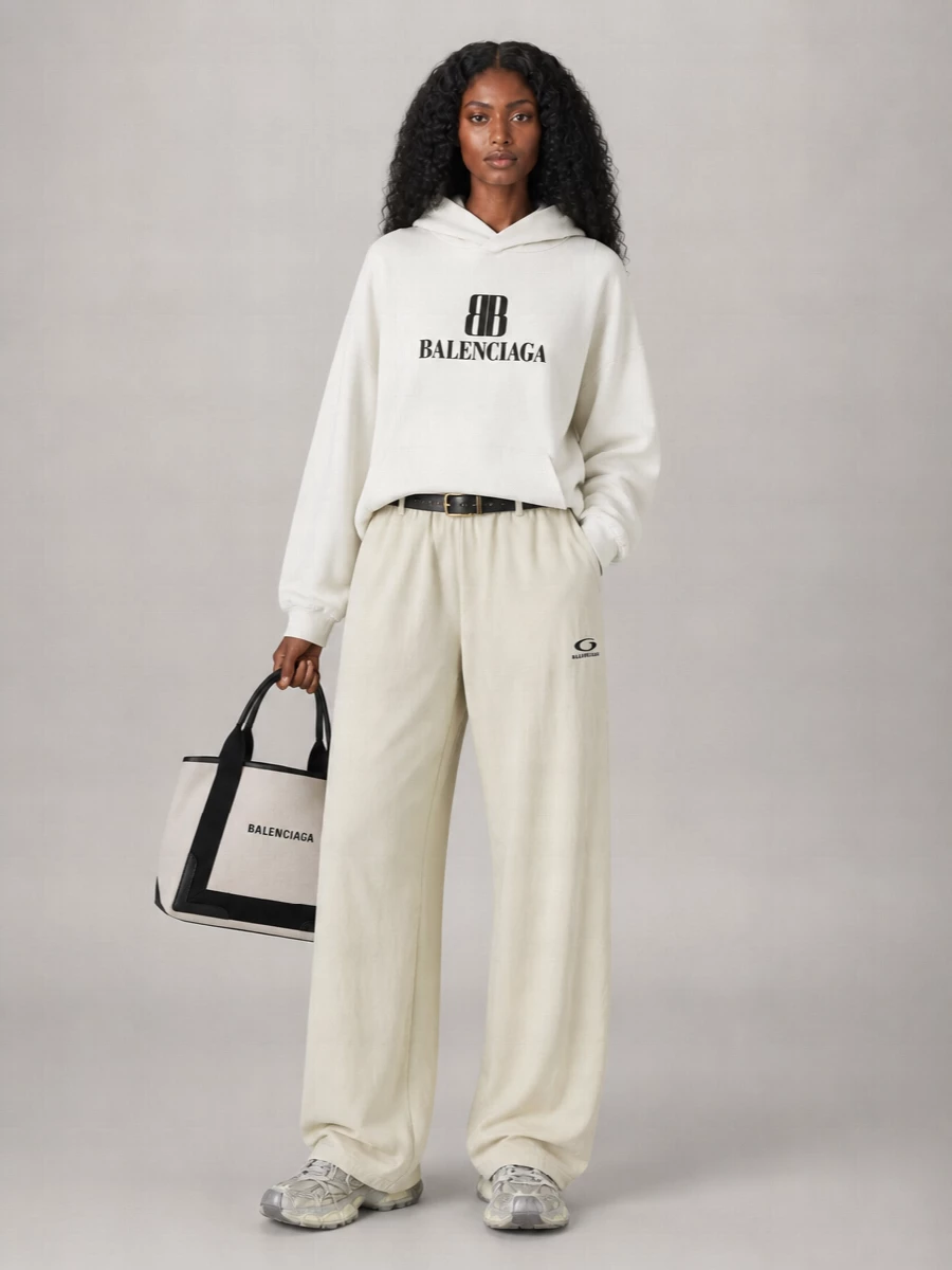 Balenciaga Relaxed-Fit Wide-Leg Tracksuit Trousers
