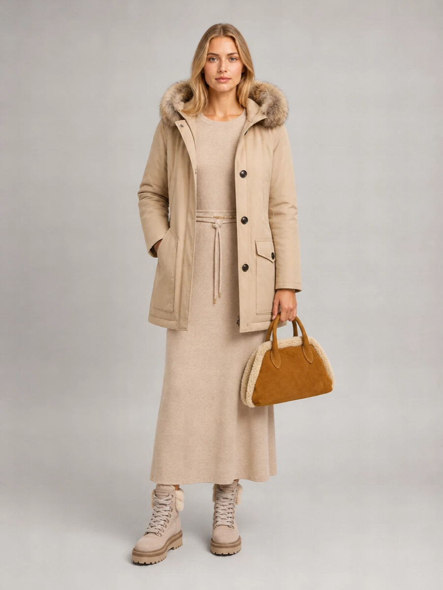Woolrich down arctic detachable fur puffer jacket