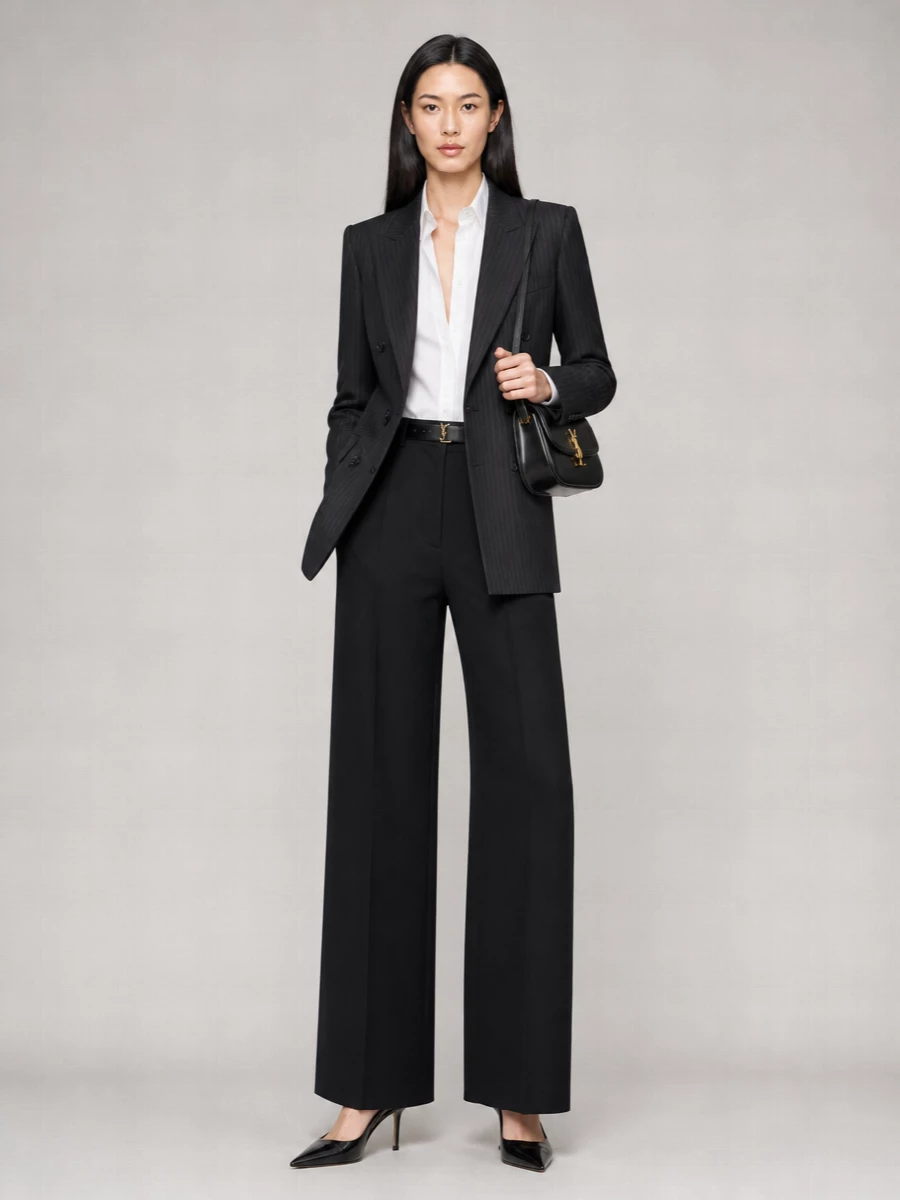 Saint Laurent wool double-breasted suit jacket