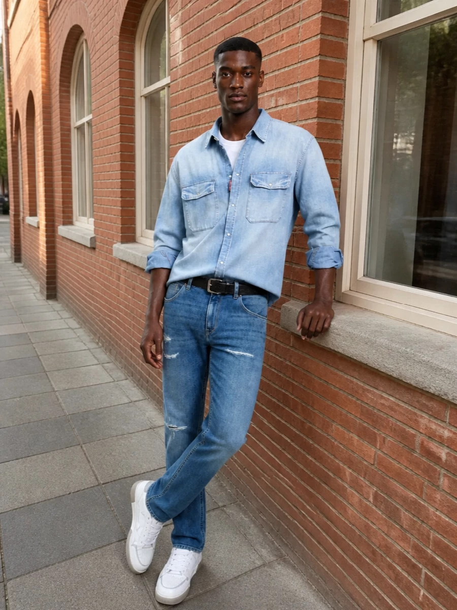 Pt torino jeans dsquared2 denim shirt sneakers