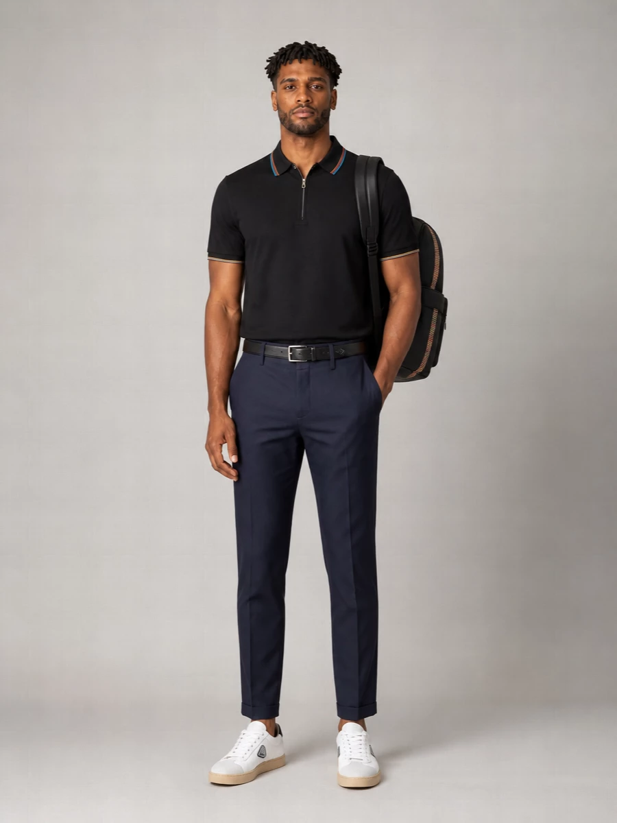 Paul Smith Striped Cotton Polo Shirt