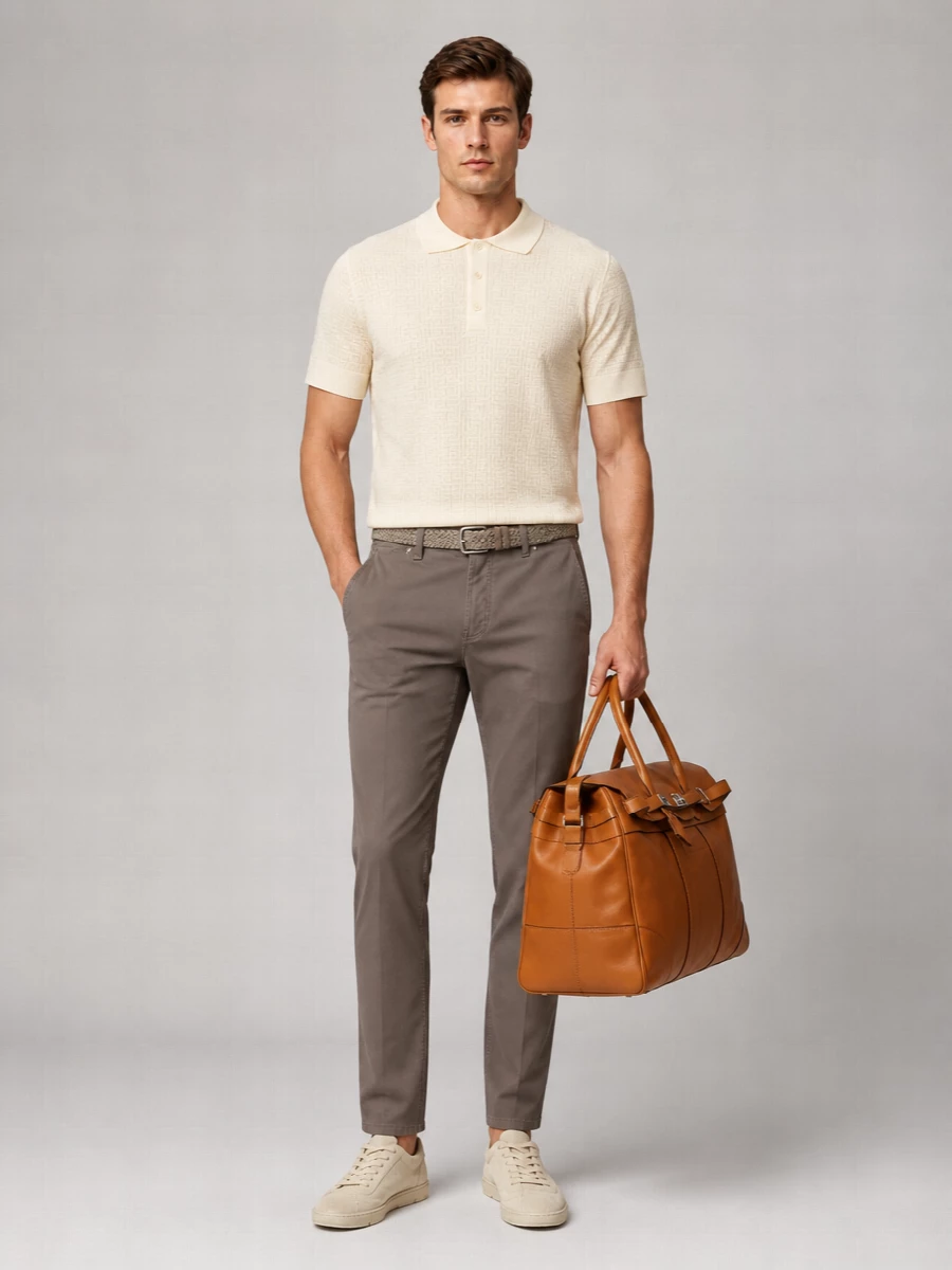 Brioni Linen Blend Relaxed Fit Straight Leg Pants