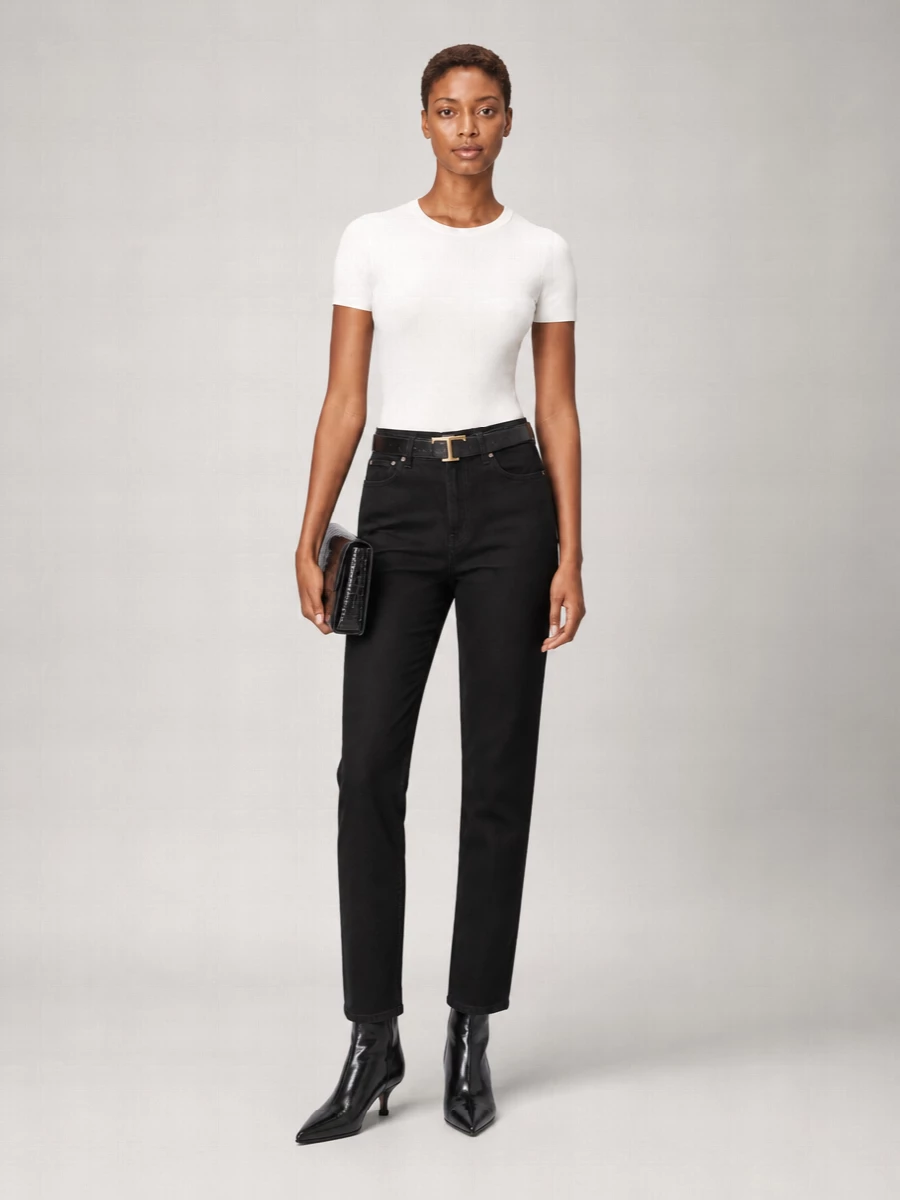 Totême Crew Neck Cotton T-Shirt With Short Sleeves