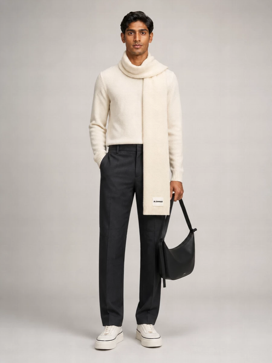 Jil Sander Alpaca Blend Crew Neck Sweater