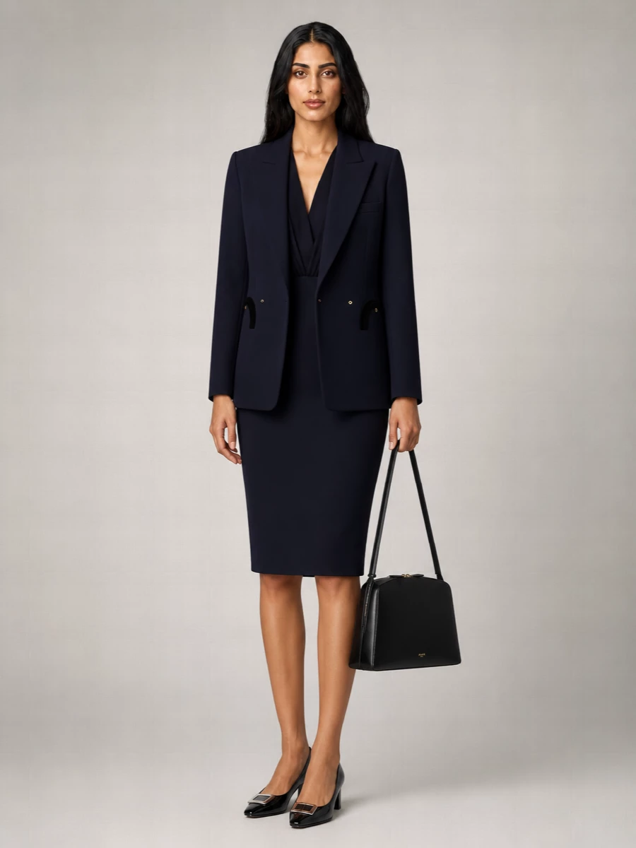 Blazé Milano Wool Jacket Velvet Pockets