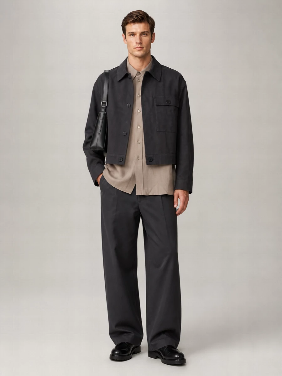 Studio Nicholson cotton single-breasted coat